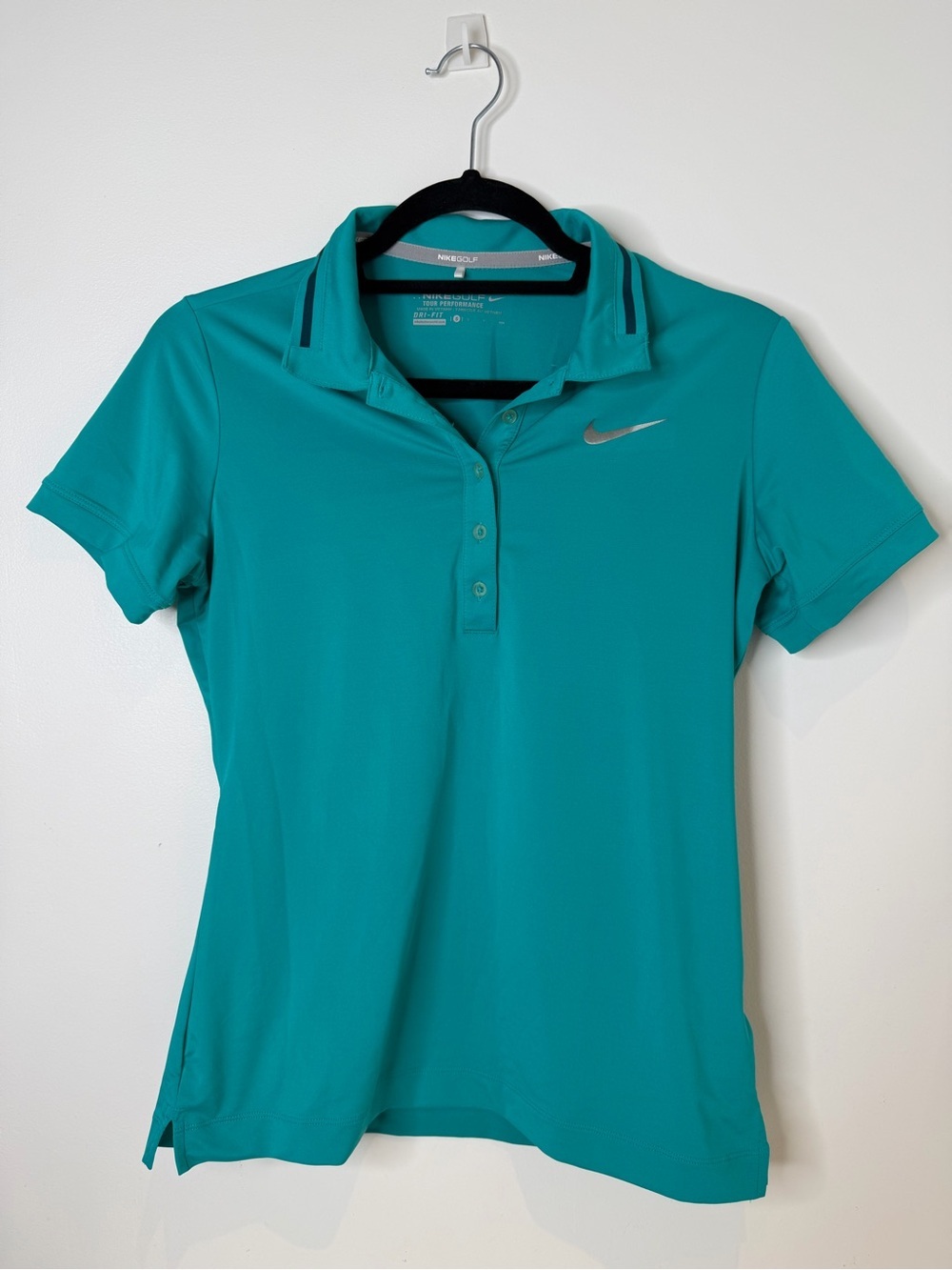 Nike Golf Dri-Fit Teal Green Short Sleeve Polo Shirt women’s size S